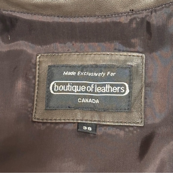 Boutique of Leathers Brown Patchwork Leather Vest Size 38 Medium - Picture 12 of 14